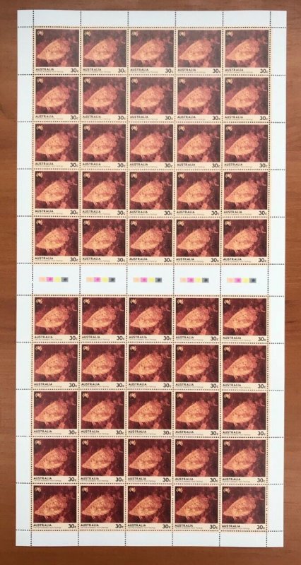 Australia 1984 30c Bicentennial Rock Paintings (Barramundi) sheet of 50 MUH**