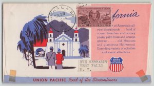 United States 1953 Union Pacific Road Streamliners California Advertising Cover