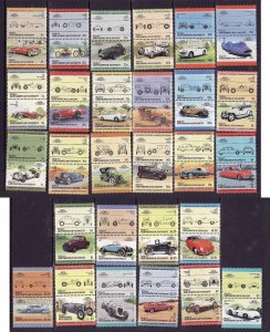 St. Vincent Grenadines-Bequia-Sc#86//127-unused NH 2/3 set-Cars-Automobiles-1984