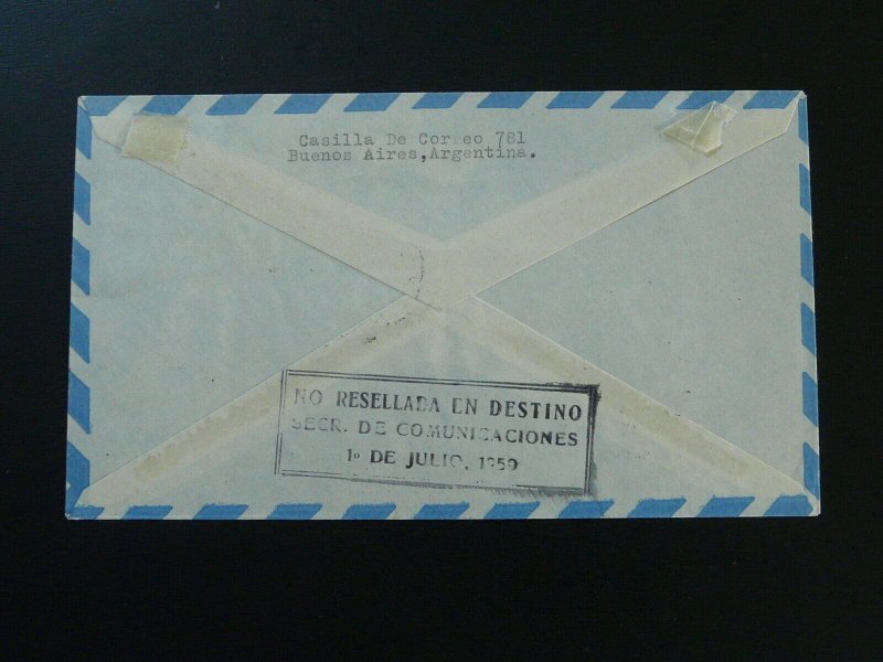 first flight cover Aerolinas Argentina 1959 Buenos Aires to Frankfurt 92407