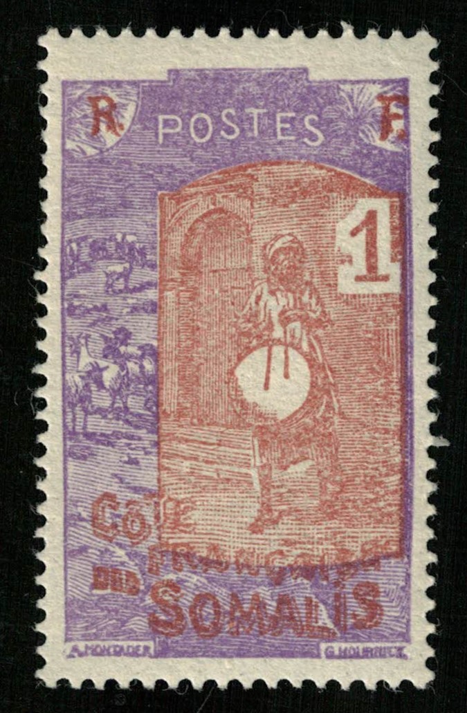 French Colonies, / 1915, Issue 1C Stamp (T-8840) Europe Somalis, | Francaise HipStamp & General Cote France Somaliland, Des Drummer, -