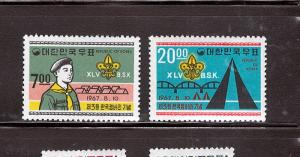 KOREA 1967 3rd JAMBOREE IN KOREA #580 - 581 MNH $7.00