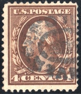 SC#377 4¢ Washington Single (1911) Used