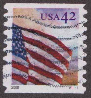 US #4242 Flag at Dawn Used PNC Single plate #V1111