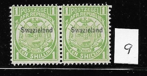 Swaziland 5 MNH in pair format, f-vf 2022 CV $42.00