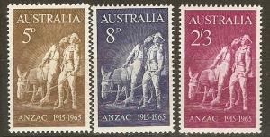 Australia 385-87 SG 373-75 MNH VF 1965 SCV $5.65