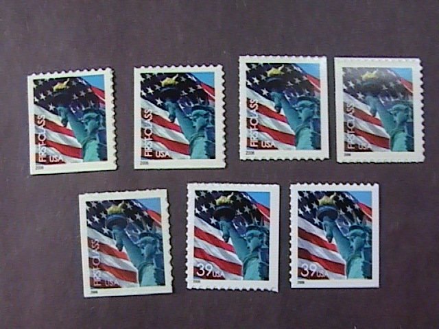 U.S.# 3966,3972-3975,3978a--MNH-ALL BOOKLET SINGLES--FLAG & STATUE LIB--2005-06