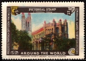 1937 US Poster Stamp Around The World Pictorial A Goodwill Token Series A No. 14