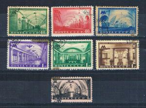 Russia 1481-87 Used set Moscow Subway Stations 1950 (R0708)