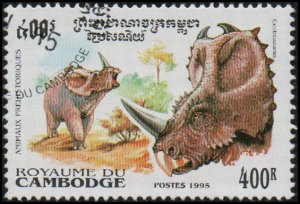 Cambodia 1412 - Cto - 400r Centrosaurus (1995)