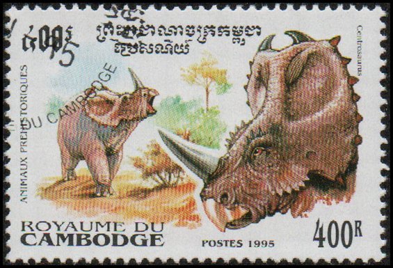 Cambodia 1412 - Cto - 400r Centrosaurus (1995)