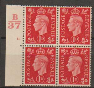 GB George VI  SG 463 Control B37 Cyl 11 Dot