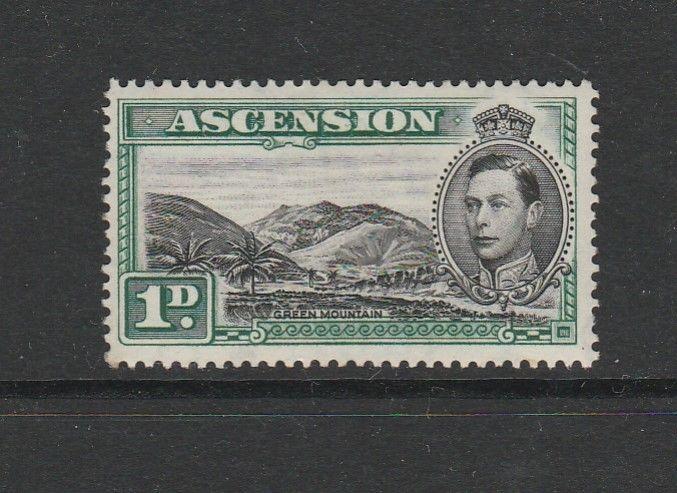 Ascension 1938/53 1d Black & Green, Green Mountain, LMM, SG 39