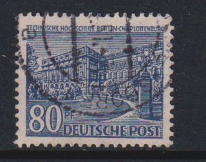 Germany  Berlin   #9N55  used 1949 polytechnic college 80pf