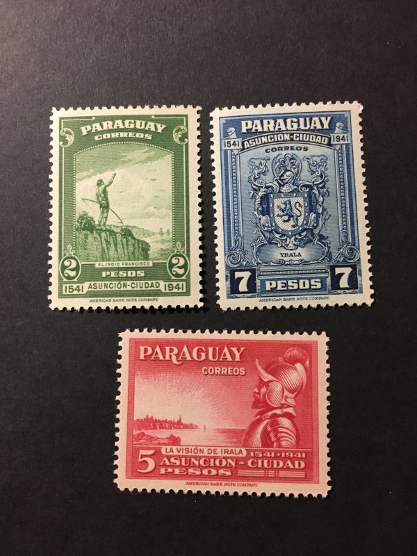 Paraguay sc 395-397 MNH