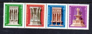 HUNGARY #B310a 1975 VISEGRAD CASTLE MINT VF NH O.G S/4