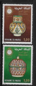 Morocco 1978 Week of the Blind Covered jar Sc 414-415 MNH A2602