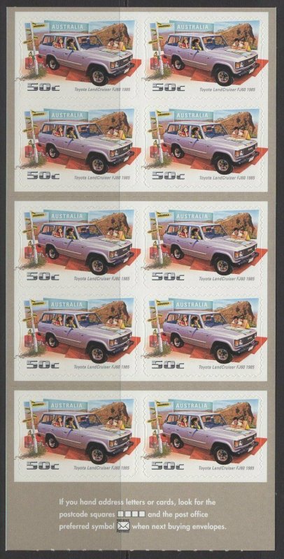 AUSTRALIA SGSB212(2682a) 2006 DRIVING THROUGH THE YEARS $5 SELF ADHESIVES MNH 