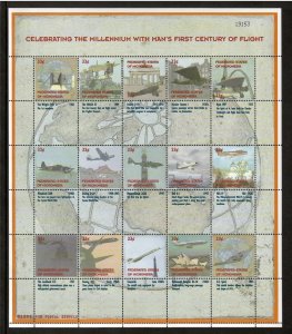 Micronesia 1999 - Airplanes Aviation - Sheet of 15 Stamps - Scott #362 - MNH