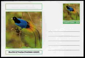 CHARTONIA, Fantasy - Blue Bird of Paradise - Postal Stationery Card...