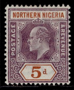 NORTHERN NIGERIA EDVII SG24, 5d dull purple & chestnut, M MINT. Cat £42 ORDINARY