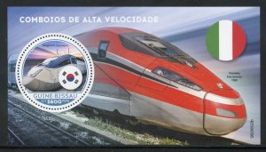 GUINEA-BISSAU 2023 HIGH SPEED TRAINS SOUVENIR SHEET MINT NH