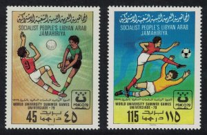 Libya Football Volleyball University Games 2v 1979 MNH SG#923-924