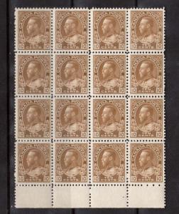 Canada #118 VF/NH Rare Block Of Sixteen