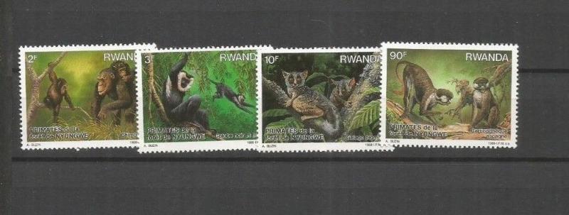 RWANDA SCOTT 1306-9 MNH SCV $14