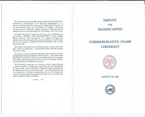 US 1155 Employ the Handicapped First Day Program