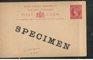 TOBAGO (P3005B)  QV  1D    PSC UNUSED  S[ECIMEN    PC6 