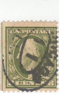 Scott #337 - 8c Olive Green - Washington - Used