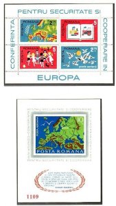 ROMANIA Sc C198 NH PERF+IMPERF SOUVENIR SHEET OF 1975 - EUROPA