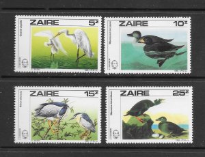 BIRDS - ZAIRE #1195-8   AUDUBON  MNH