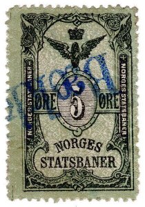 (I.B) Norway Railway : State Railway 5 Øre