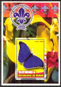 Benin 2005 Scouting Scouts Butterflies S/S MNH