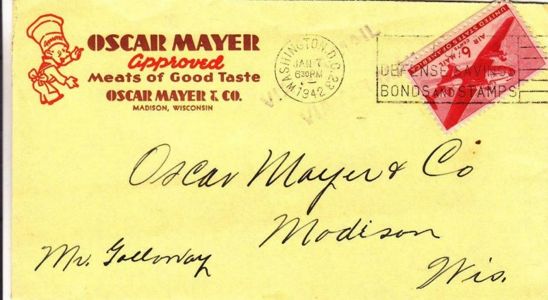 1942, Oscar Meyer, Madison, WI, Advertising Cover (15001)