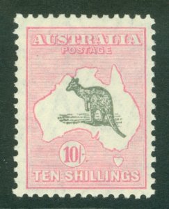 SG 112 Australia 1929-30. 10 grey & pink. A pristine very lightly mounted