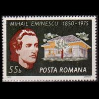 ROMANIA 1975 - Scott# 2548 Poet Eminescu Set of 1 Used