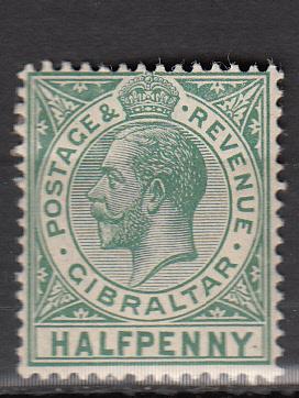 Gibraltar - 1912 KGV 1/2p Sc# 66 - MH (8022)