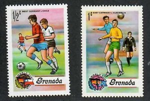 Grenada; Scott 553-554; 1974;  Soccer; Unused; NH