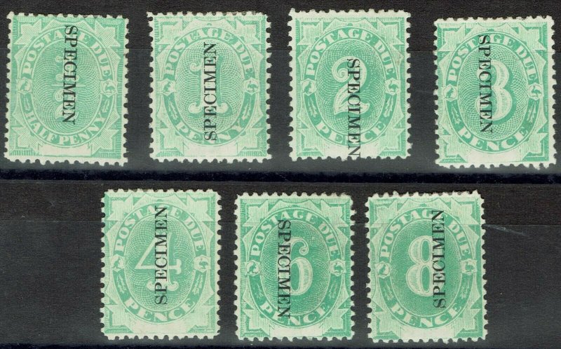 AUSTRALIA 1902 POSTAGE DUE SPECIMEN SET 