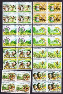 Rwanda Bees Cattle World Food Day 8v Blocks of 4 1982 MNH SC#1075-1082