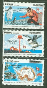 Peru #1005-1007 Mint (NH) Single (Complete Set)