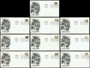 #1880-1889 18c American Wildlife, Art Craft FDC **ANY 5=FREE SHIPPING**