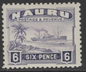 NAURU SG34B 1937 6d DULL VIOLET MTD MINT 