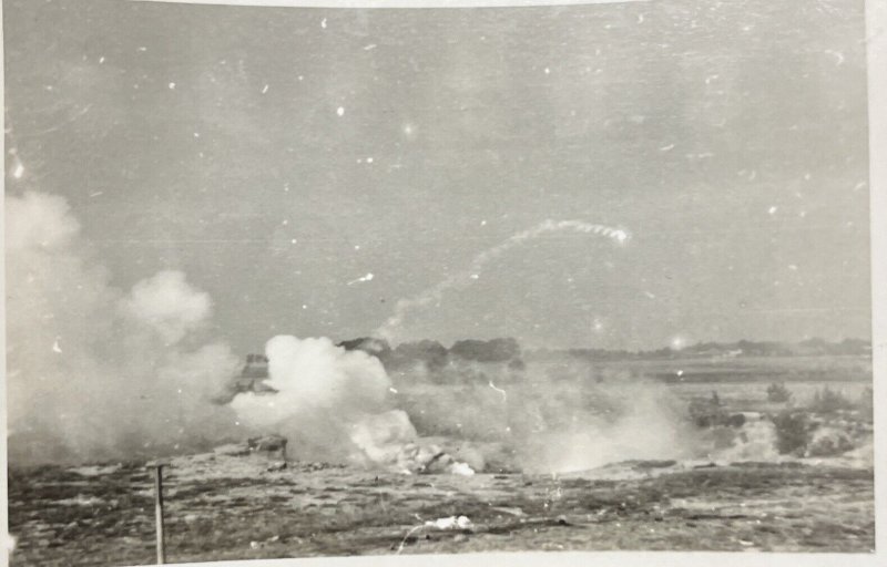 WW2 WWII Original German Military wartime Photo Massive Explosions War Damage