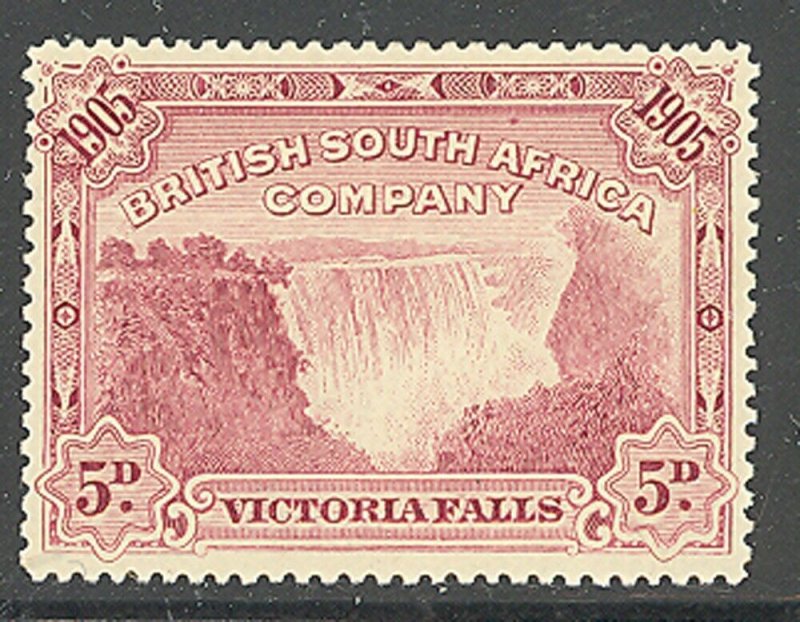 Rhodesia 1905 5d Magenta Victoria Falls Sc# 78 mint