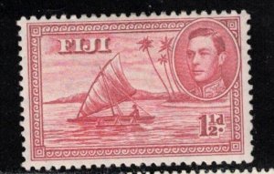 FIJI Scott # 132a MH - KGVI & Sailing Canoe Perf 12