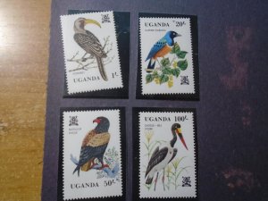 Uganda  #  346-49  MNH   Birds